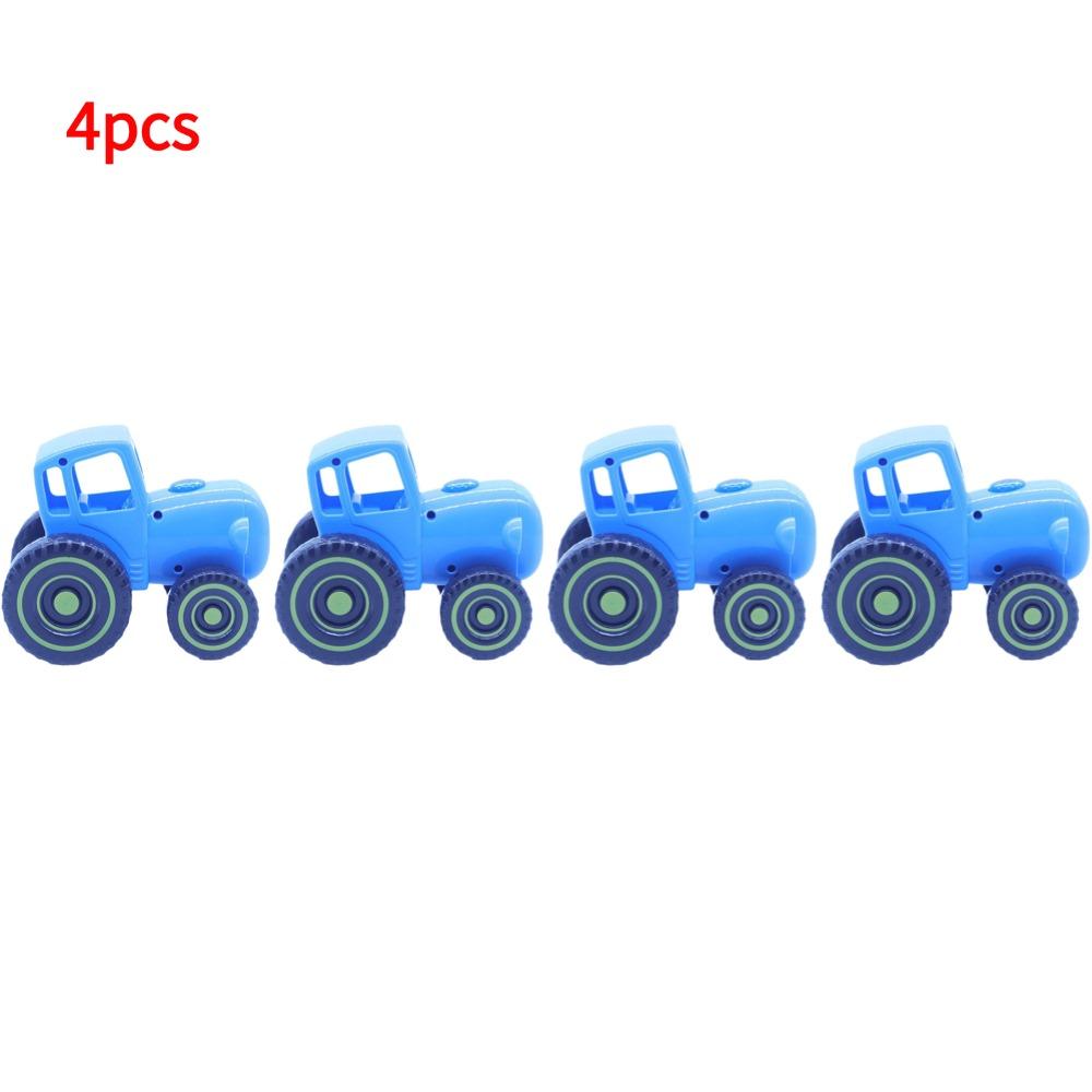 Small Car Blue Mini Toys Farmer Blue Tractor Car Model Early Learning Pull Wire Car Model Toy For Kids 1/2/3/4/5pcs