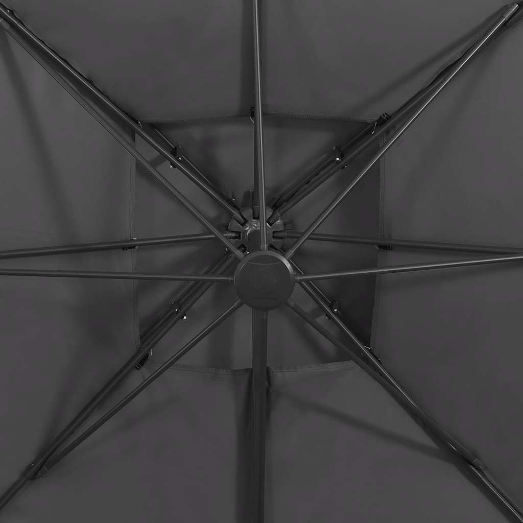 Umbrella with Ventilation 300 X 300 Cm Anthracite
