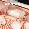 Silicone Pastry Mat 60x40cm 0.7mm Thick, Non-Stick Non-Slip Dough Rolling Mat with Measurements Guide, Oven-Safe Baking Sheet
