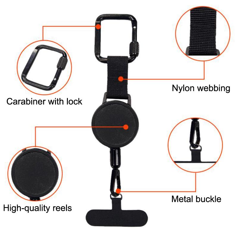 Zatahovací poutko na telefon Přenosné protikrádežové popruhy na mobilní telefon Zabraňují pádům Šňůrky na telefon pro ženy muže