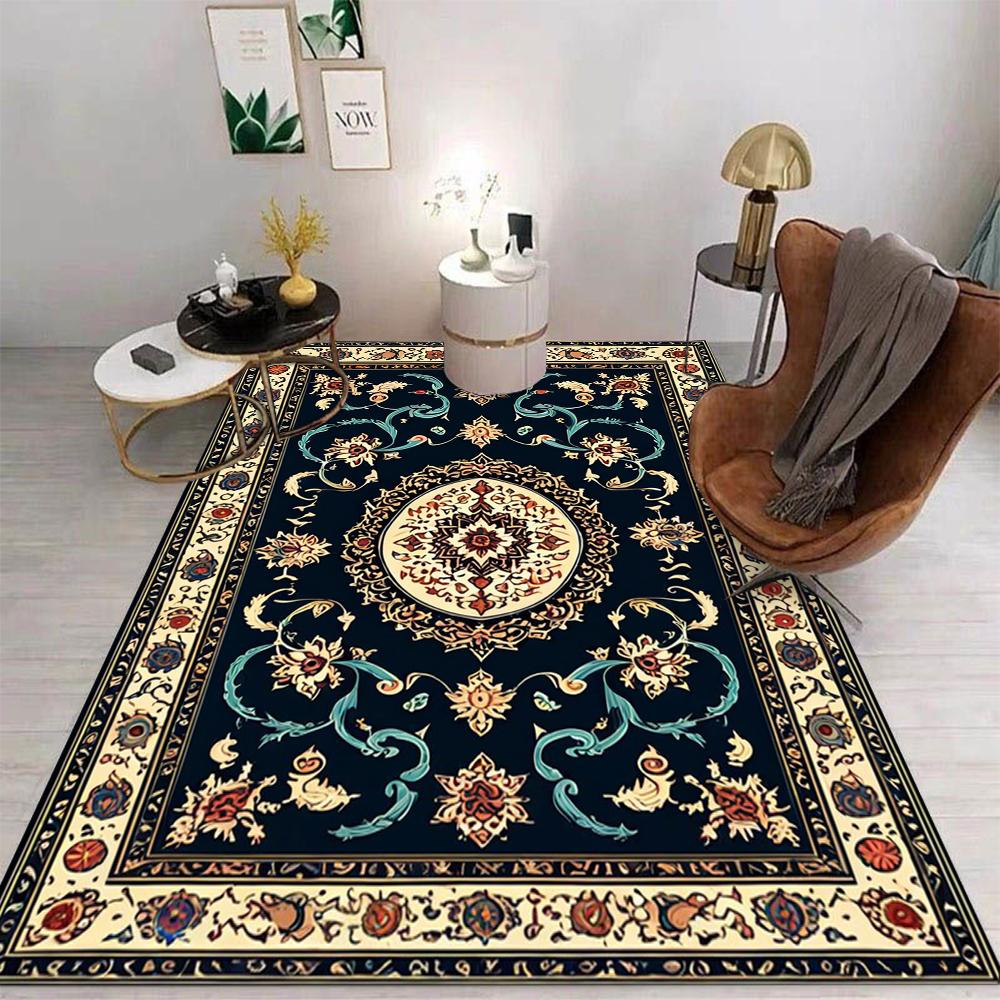 Stilbereichsteppich Hoch Abstrakte Blumenkunst Teppiche für Wohnzimmer Schlafzimmer Rutschfeste Bodenmatte Küche Tapeten