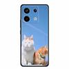 For Redmi Note 13 pro Case Pink Phone Case Fashion Silicone TPU Soft Back Cover Redmi Note 13 Pro Flower Capa 6.67" Cats Coque