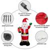 Babbo Natale Gonfiabile Luminoso da 1,2 m con Scatola Regalo per Decorazione del Giardino di Natale