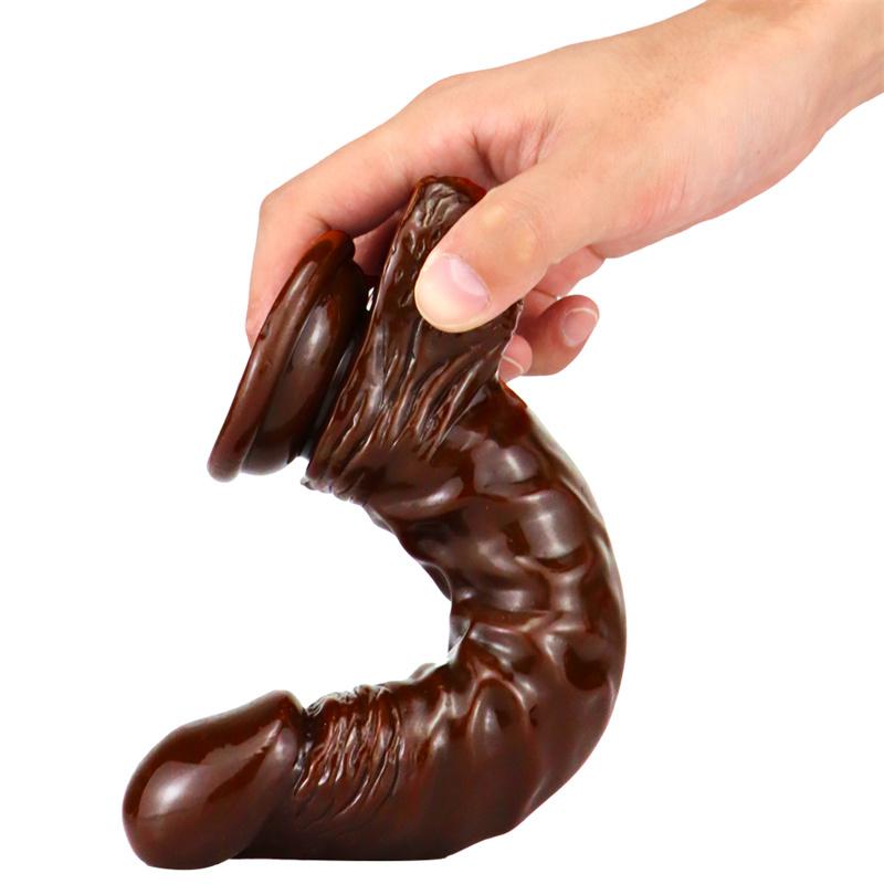 Crescent Large Simulation Dildo Crystal Soft Glue Female Masturbator Adult Products