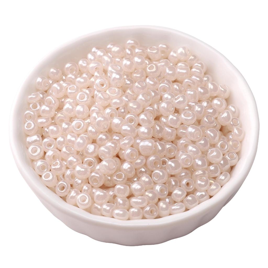 180Pcs Glass Seed Beads Cream Color Charm For Jewelry Making Accessories DIY Bracelet Necklace