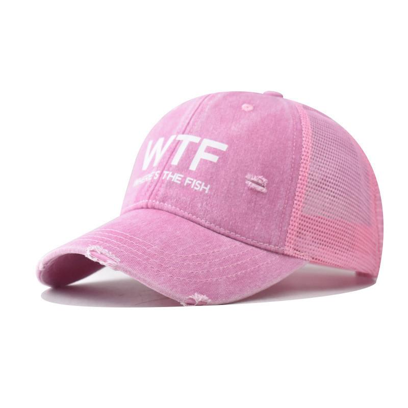 Embroidery Wtf Letter Cotton Baseball Hat With Adjustable For Adults Outdoor Use