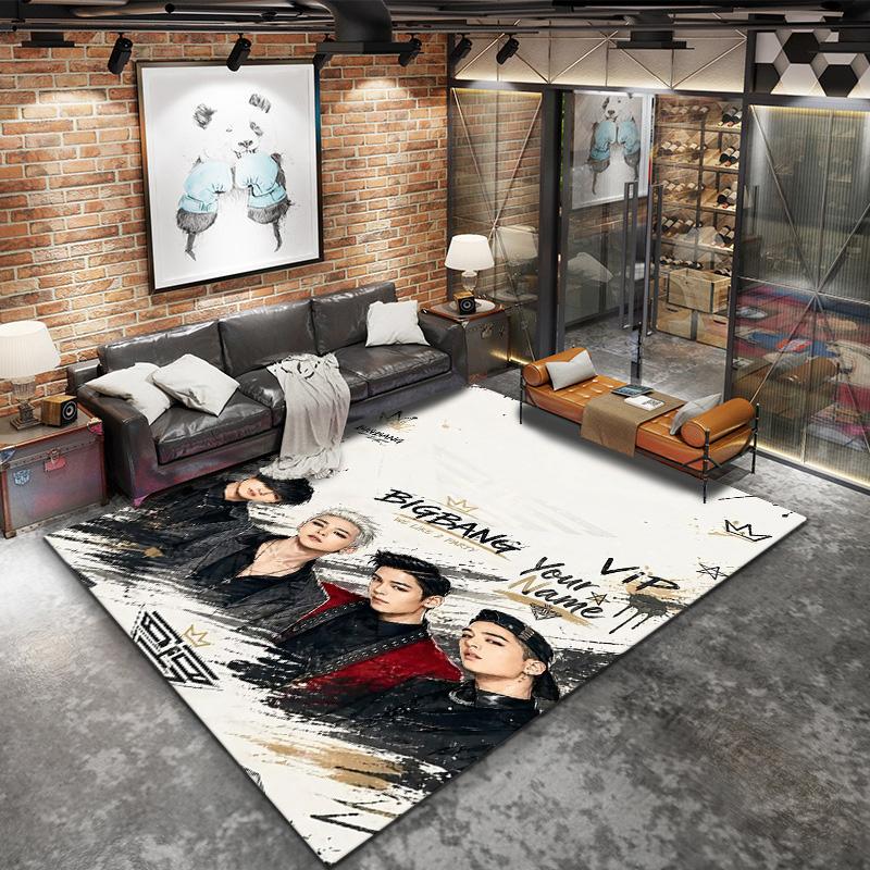 Bigbang Music Custom Name Carpet Rug For Living Room Bedroom Home Sofa Decoration Kids Play Nonslip Floor Mat