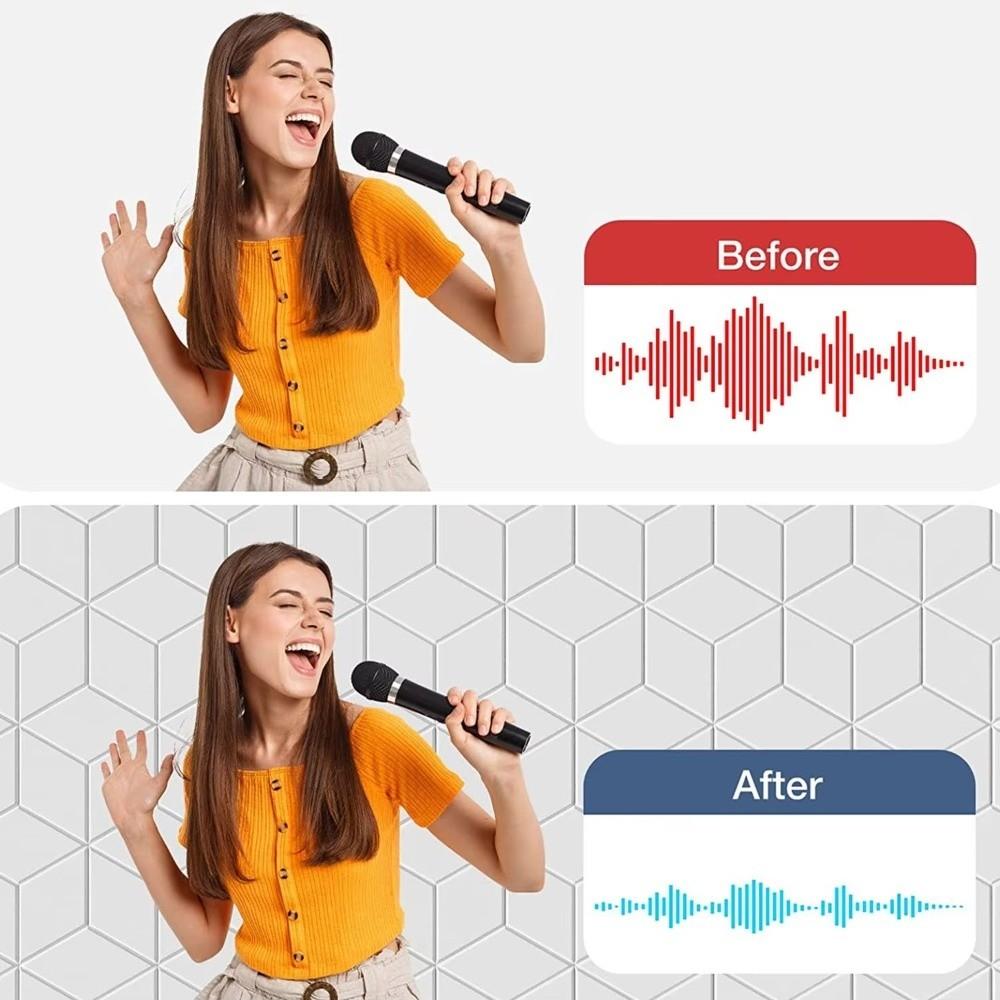 6pcs Self-Adhesive Soundproof Panels Y-Type Sound Absorbing Panels  Office Decor