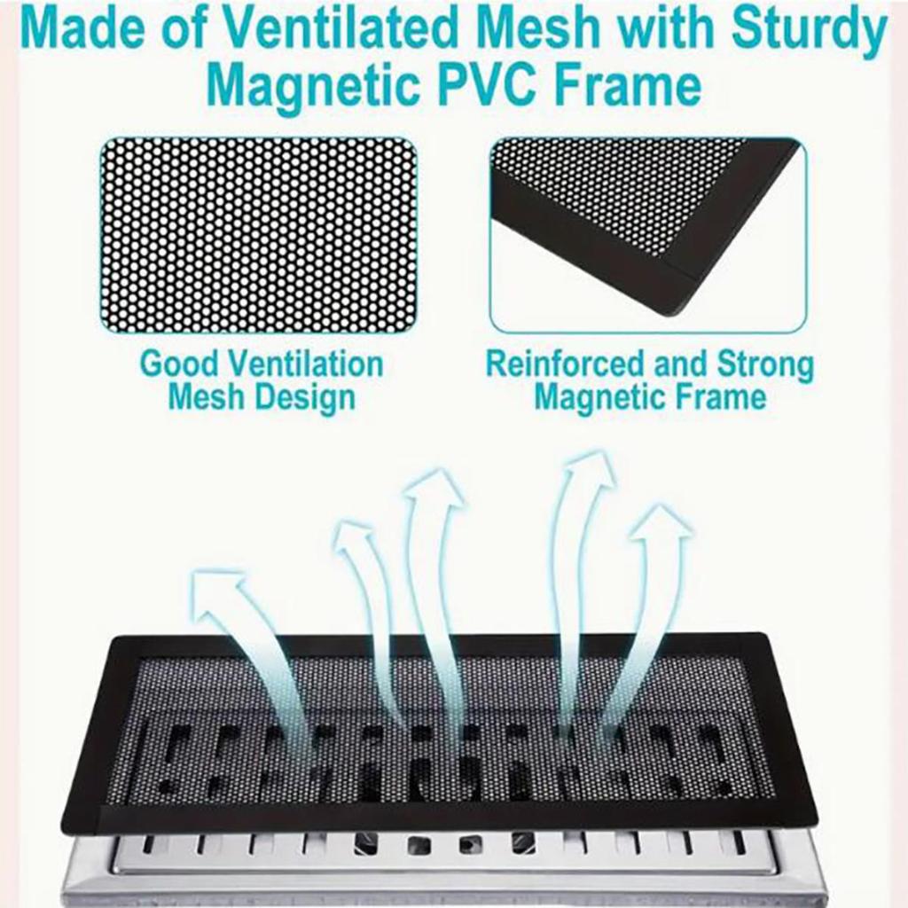 Magnetic Vent Covers Mesh Air Vent Filter for Catching Debris Hair Dust Rectangle Screen Trap