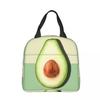 Avocado Halbe Scheibe Tropische Frucht Isolierte Lunchtasche Thermotasche Essensbehälter Tragbare Lunchbox Tragetasche Lebensmittelaufbewahrungstaschen