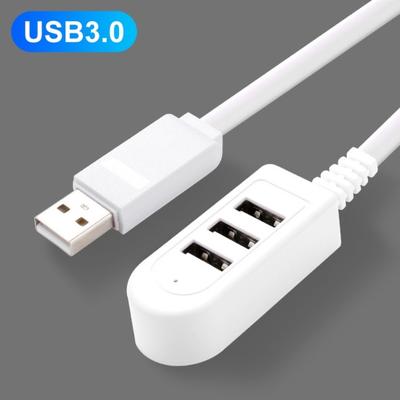 Dizüstü Bilgisayar için Çok İşlevli 3 USB Bağlantı Noktası Şarj Cihazı Dönüştürücü Genişletme Kablosu Ayırıcı