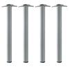 SET OF 4 LEGS NEIVA MODEL FOR TABLE 60ø H710 METAL GREY FINISH