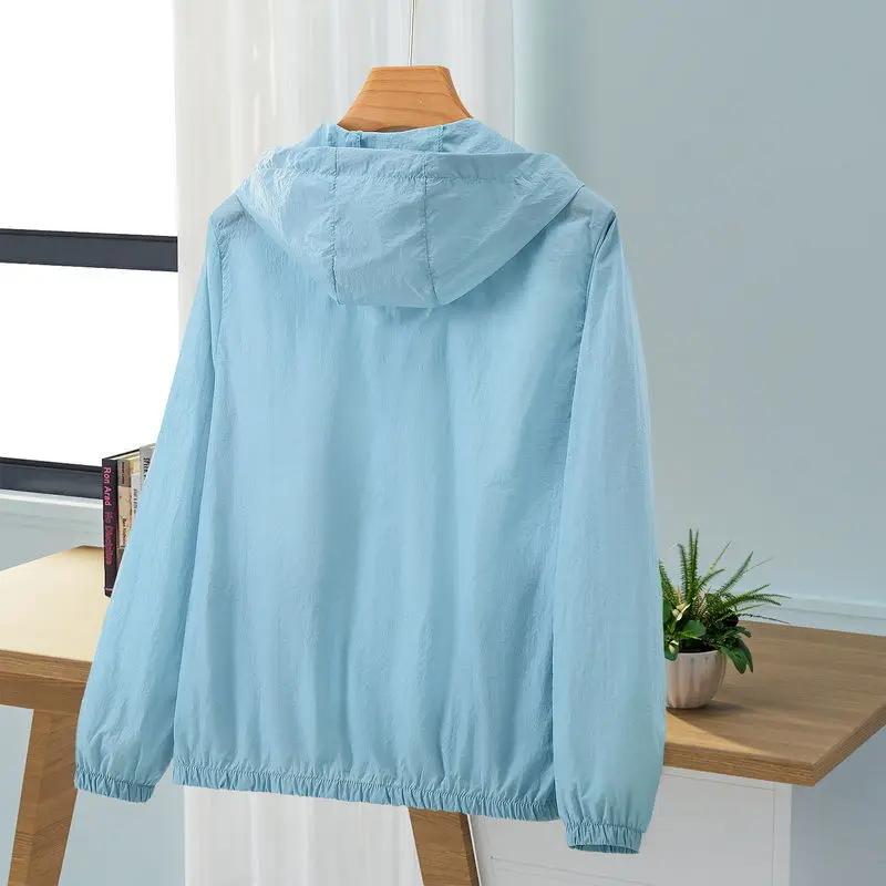 Women Jacket Waterproof Windbreaker Jackets Female Hooded Summer Sunproof Windproof Coats Women's Outdoor Hiking Thin Coat