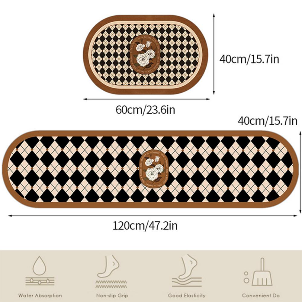 American Style Kitchen Floor Mat Non-slip Washable Household Long Rugs Water-absorbing Oil-absorbing Pad Premium Kitchen Carpet