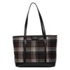 Women's bags, large-capacity tote bags, autumn and winter new fabric bags, European and American retro contrasting colors, plaid underarm 