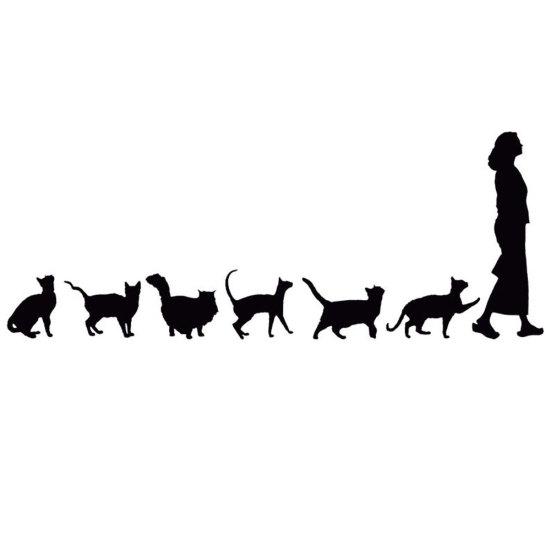 

Кошка Леди Декор автомобиля авто грузовик окна наклейки самоклеющиеся наклейки автомобиля чёрный