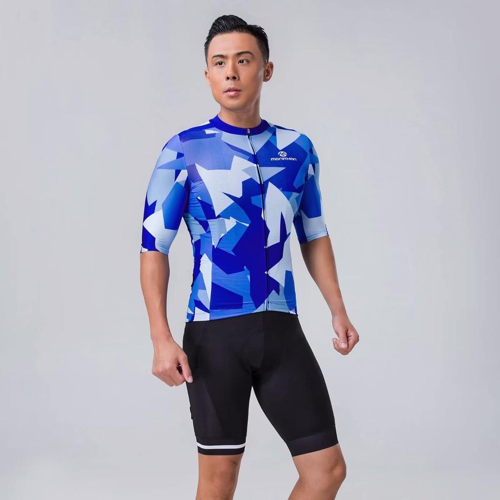 Morethan Cycling Short Bicycle Wear Short Sleeve Size L Jersey, Sleeve/Long Sleeve, (Carbon Fiber/UV Protection/Pockets) HVP-022/LVP-022, (Sea),