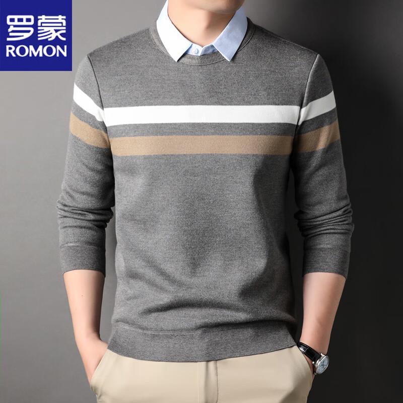 ROMON E Men's Casual Knit Tops