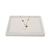 Woodten Off-White Striped Leather Jewelry Tray, Accessory Organizer, Watch Display Storage, P09802