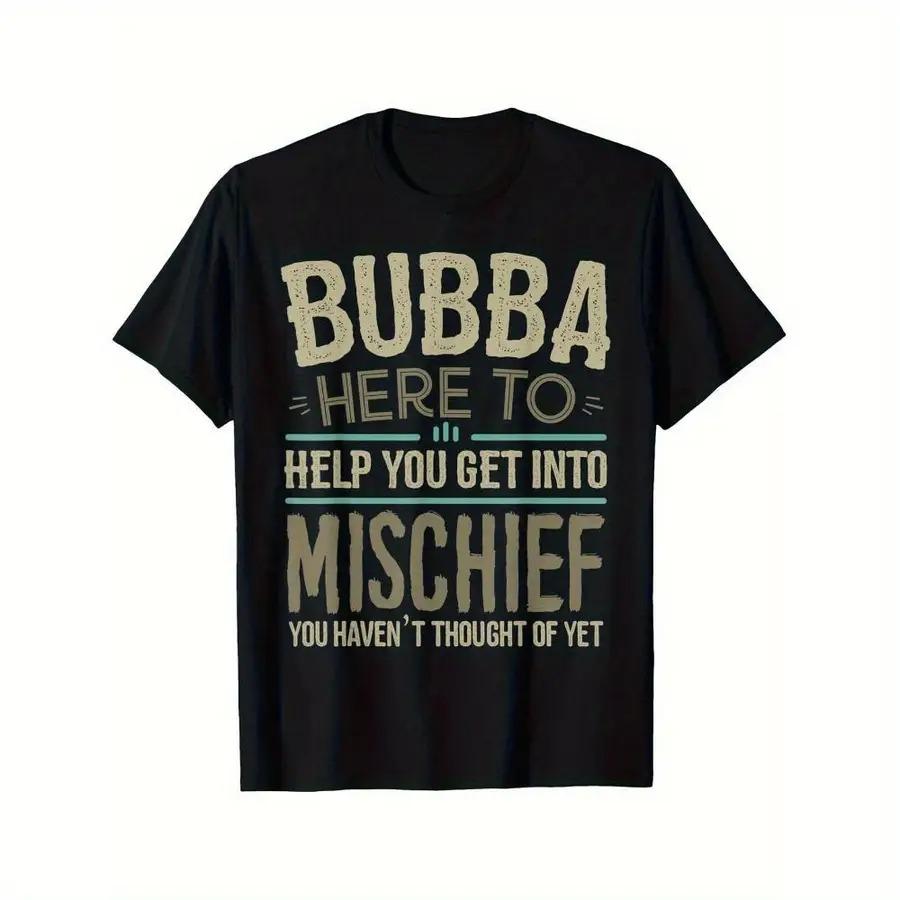 Mens Bubba Tshirts from Grandchildren for Men Fathers Day Bubba T-Shirt Casual Crew Neck Short Sleeve Tee Breathable Cotton F... S разноцветный