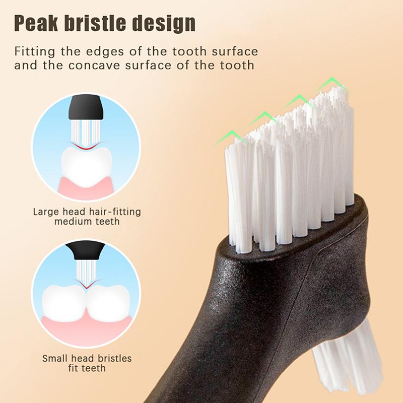Двостороння щітка для чищення зубних протезів Зубні щітки Щітка для вставних зубів Багатошарова щетина Нековзка ергономічна ручка Оральний крем