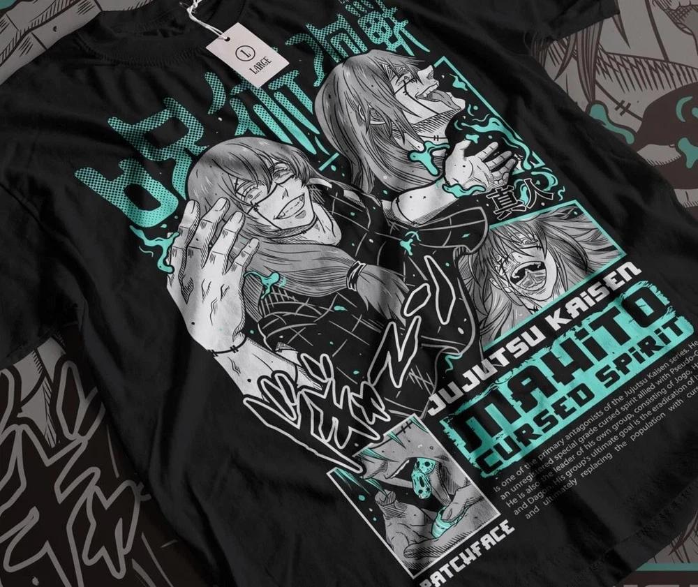 Anime Mahito Jujutsu Kaisen Black T Shirt Size S 4XL S