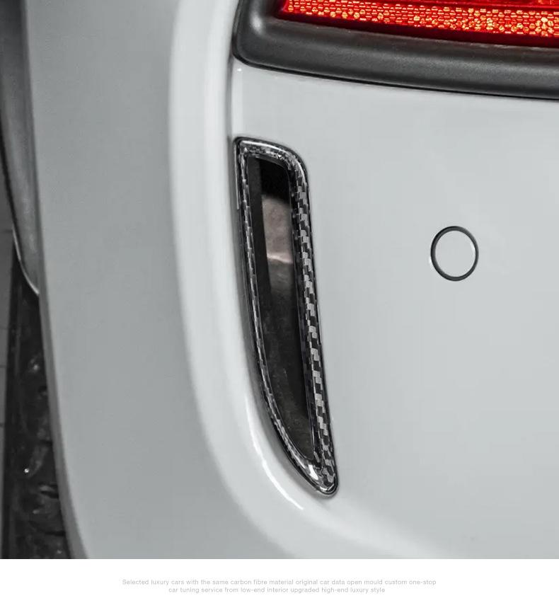 Fiat 500 Abarth 595 2016 Rear Fog Light Carbon Fiber Frame Sticker