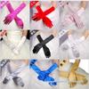 Multicolor Satin Fingerless Bridal Gloves S38 – Five-Finger Wedding Performance Gloves