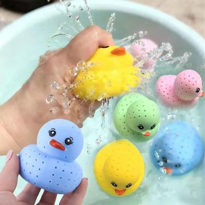 Stress Relieving Squeezing Toy Duck - Water Absorbing Bath Toy for Kids Summer Swim Novelty Sponge Toy for Children
