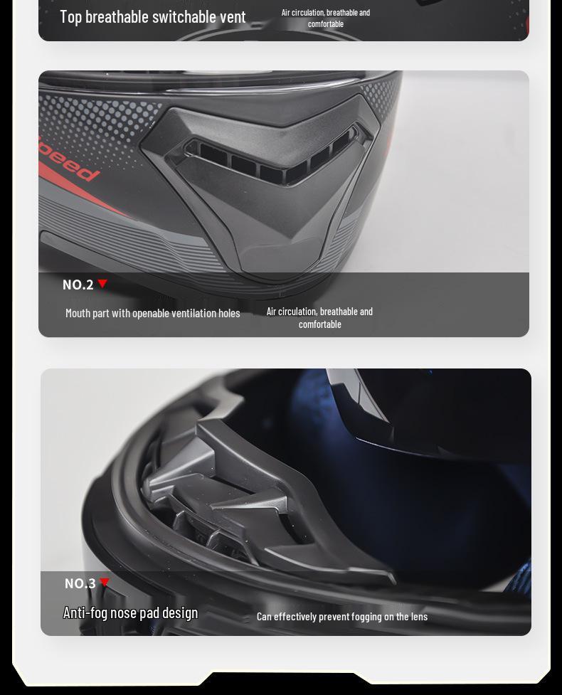 AD Winter 3C Certified Flip-Up Full Face Electric Motorcycle Helmet for Men & Women - All-Season Safety Gear