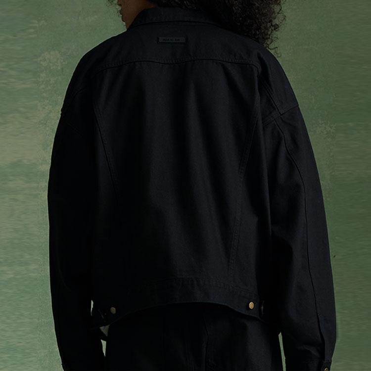 Fear of God Essentials Denim Jacket Jet Black Men Outerwear 202BT234270F