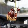 Playful Cow Acrylic Car Hanging Ornament For Bright Christmas Tree And Home Accents