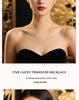 Ice-Clear Diamond Feather Pendant Necklace - Elegant Chinese Style Clavicle Chain Jewelry Gift