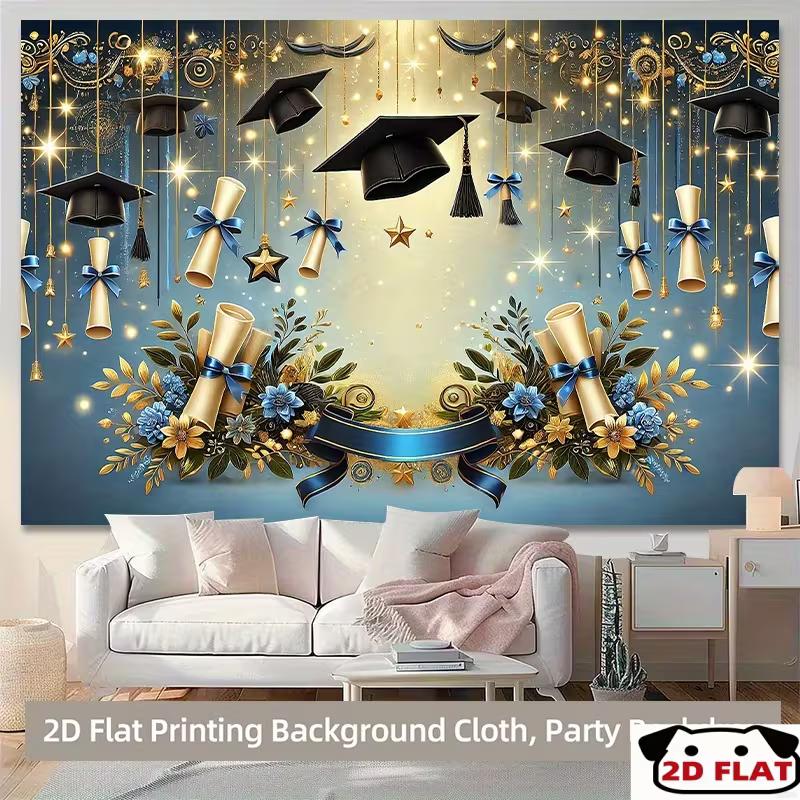 2D Class of Graduation Party Photo Booth Background Cloth