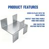 4/8Pcs Carbon Steel Heavy Duty Fixing Clip Fence Panel Bracket Gravel Board Windproof