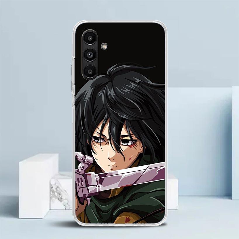 A-Angriff auf die Titanen Annie Mikasa Hülle für Samsung Galaxy A17 A37 A57 A16 A26 A36 A56 A15 A14 A55 Handyhülle A13 A53 A25 A35 A24