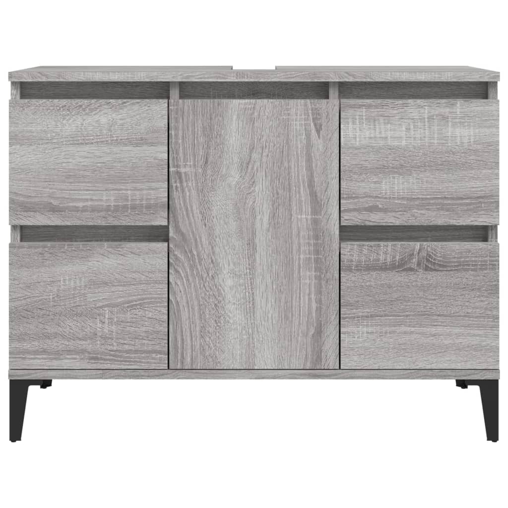 Bathroom Vanity Unit Grey Sonoma 80 X 33 X 60 Cm Particleboard