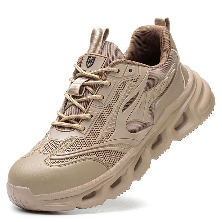 Fashion Black Work Shoes Steel Toe Safety Shoes Mesh Breathable Work Shoes Protective Anti-slip Lightweight Safety Work Sneakers for Men