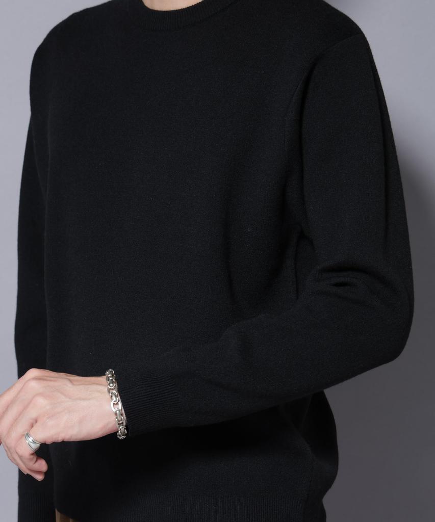 Nano Universe Silk Blend Crew Neck Size Knit, Men's, M, 140, Green, 672-5222227