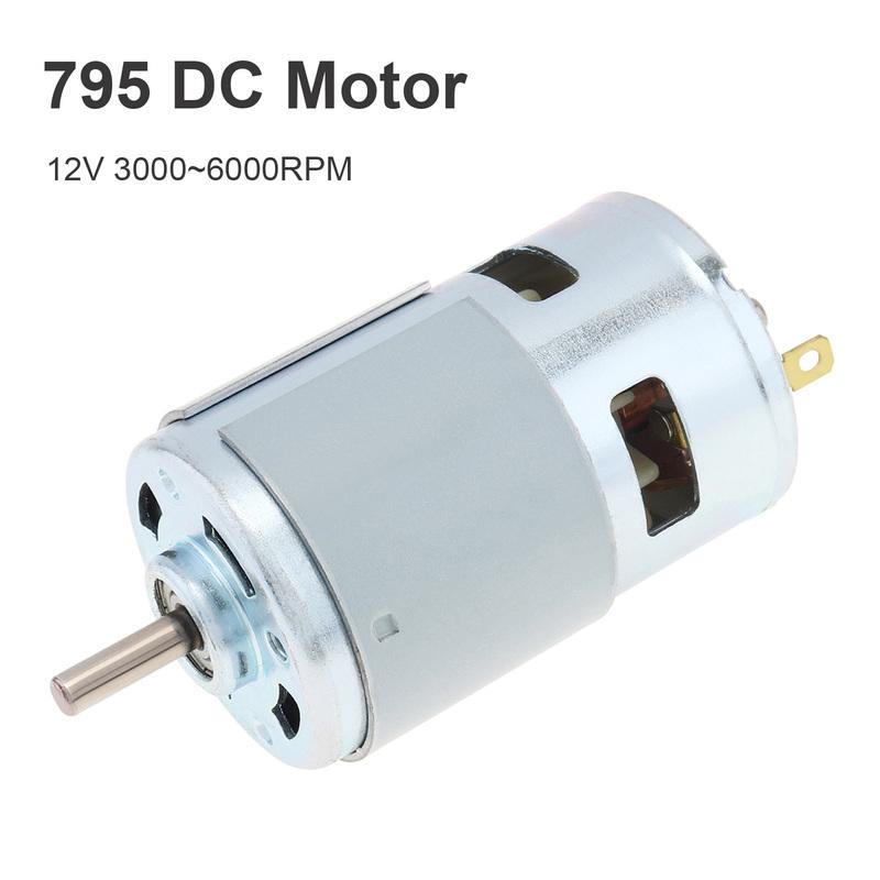 775/795/895 DC Motor 12/24V 3000-15000RPM High Speed Large Torque Motor Tools for Small Drill / Micro Machine with Ball Bearing