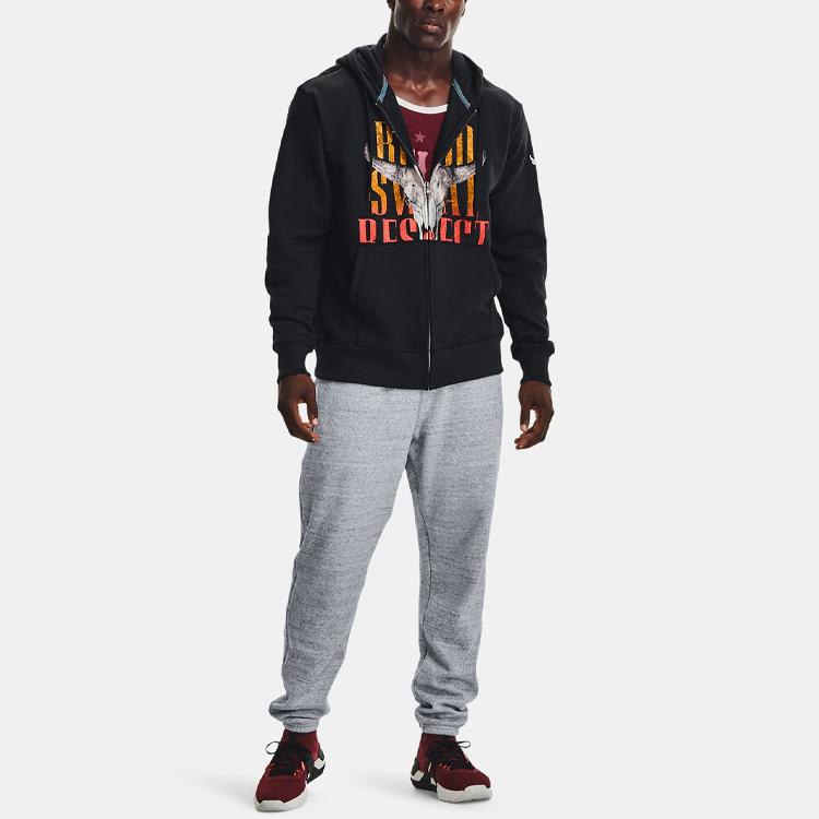 Under Armour Project Rock Johnson Training Fleece Joggers Men bottoms Gray 1367039-035