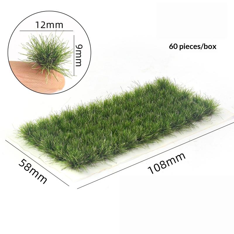 32/60Pcs Resin Static Scenery Ornament Static Grass Tuft Model Grass Tufts Terrain Model Kit Fake Moss Grass For Train Lands