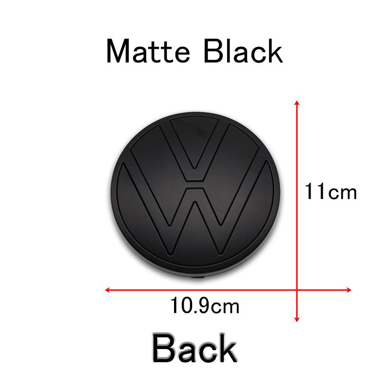 FD06-Valve Stems Caps For Volkswagen Polo 2019 2020 2021 2022 2023 2024 1Pc 139mm 110mm Car Logo Front Bonnet Hood Rear Trunk Emblem