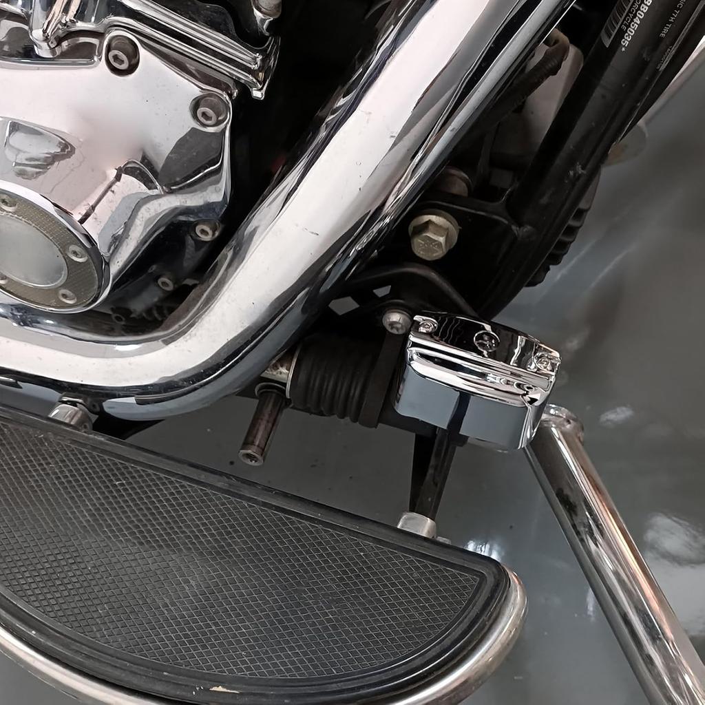 HDBUBALUS Motorcycle Rear Brake Master Cylinder Cover Fit For Harley Touring Electra Road Glide Softail Trike 1999-2017 Chrome