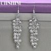 CHSHINE 925 Sterling Silver Matte Grape Drop Earrings For Women Wedding Party Fashion Charm Jewelry