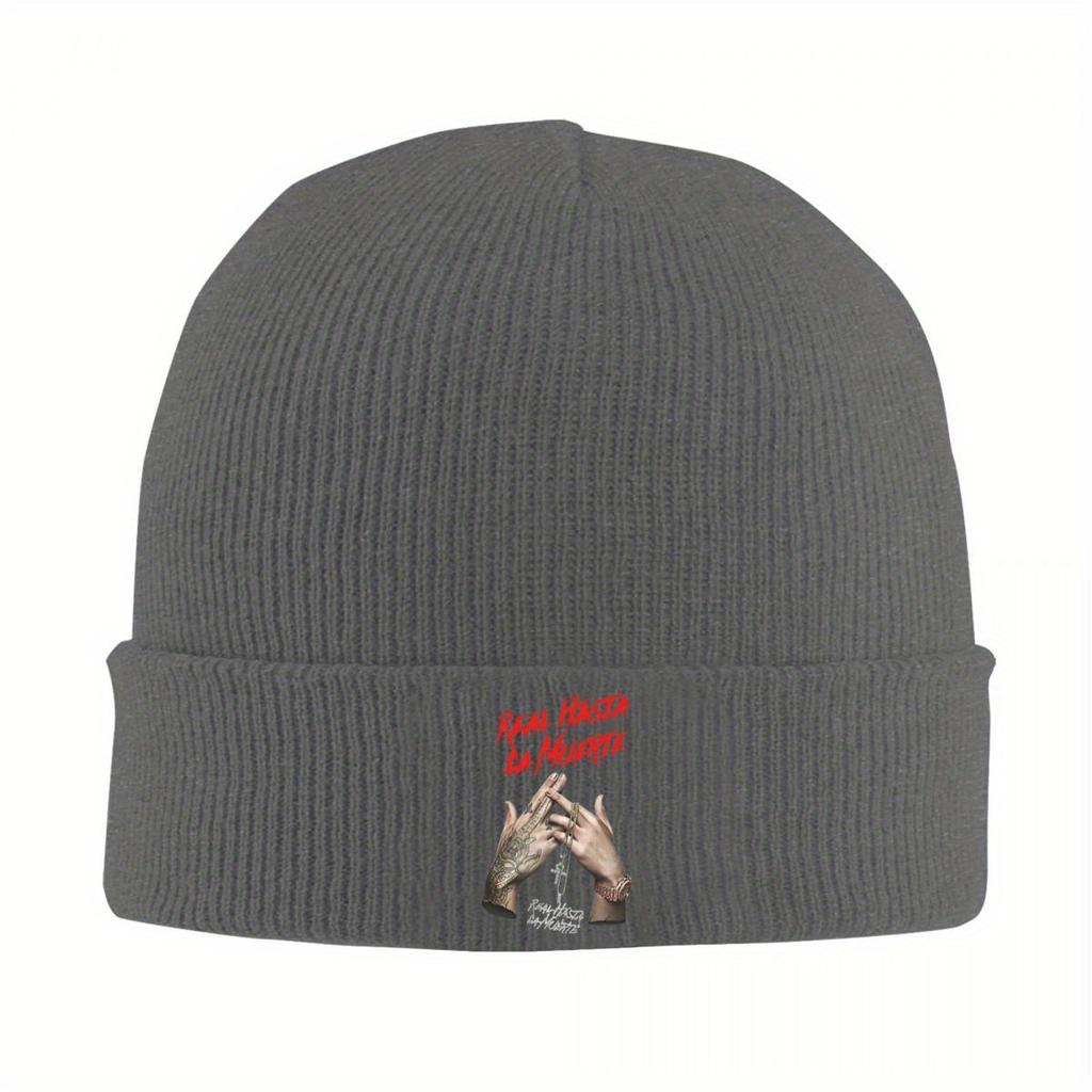 Anuel AA Music Hats Autumn Winter Beanie Warm Real Hasta La Muerte Caps Female Male Knitted Hat