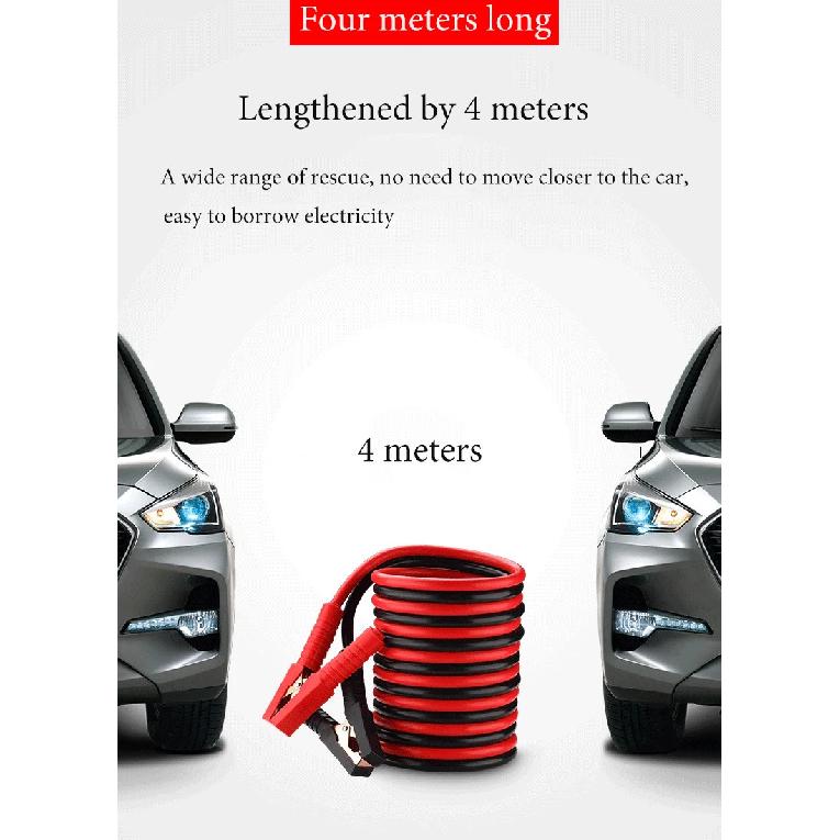 EAFC 3/4M Autobatterie Stromkabel Notstrom Startbooster Kabel Überbrückungskabel Notstromkabel für Auto LKW Van SUV
