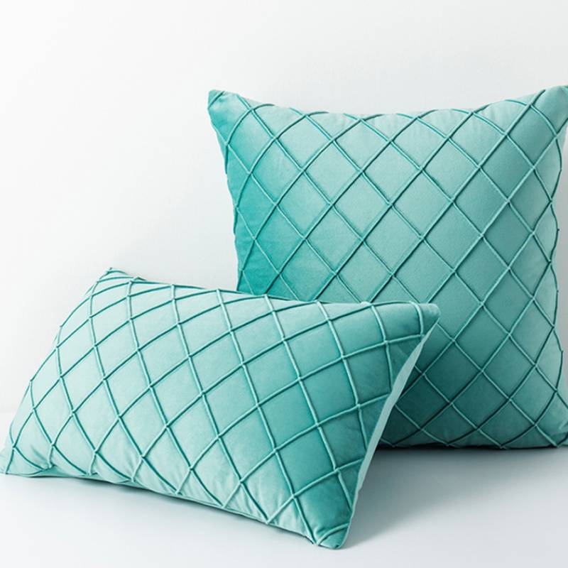 

2pcs Gift Grey Velvet Throw Cushion Cover Plaid Pillowcases Nordic Home Decor Pillows Cover for Sofa Bed 30x50cm 45x45cm 50x50cm 30x50cm 2pcs cover