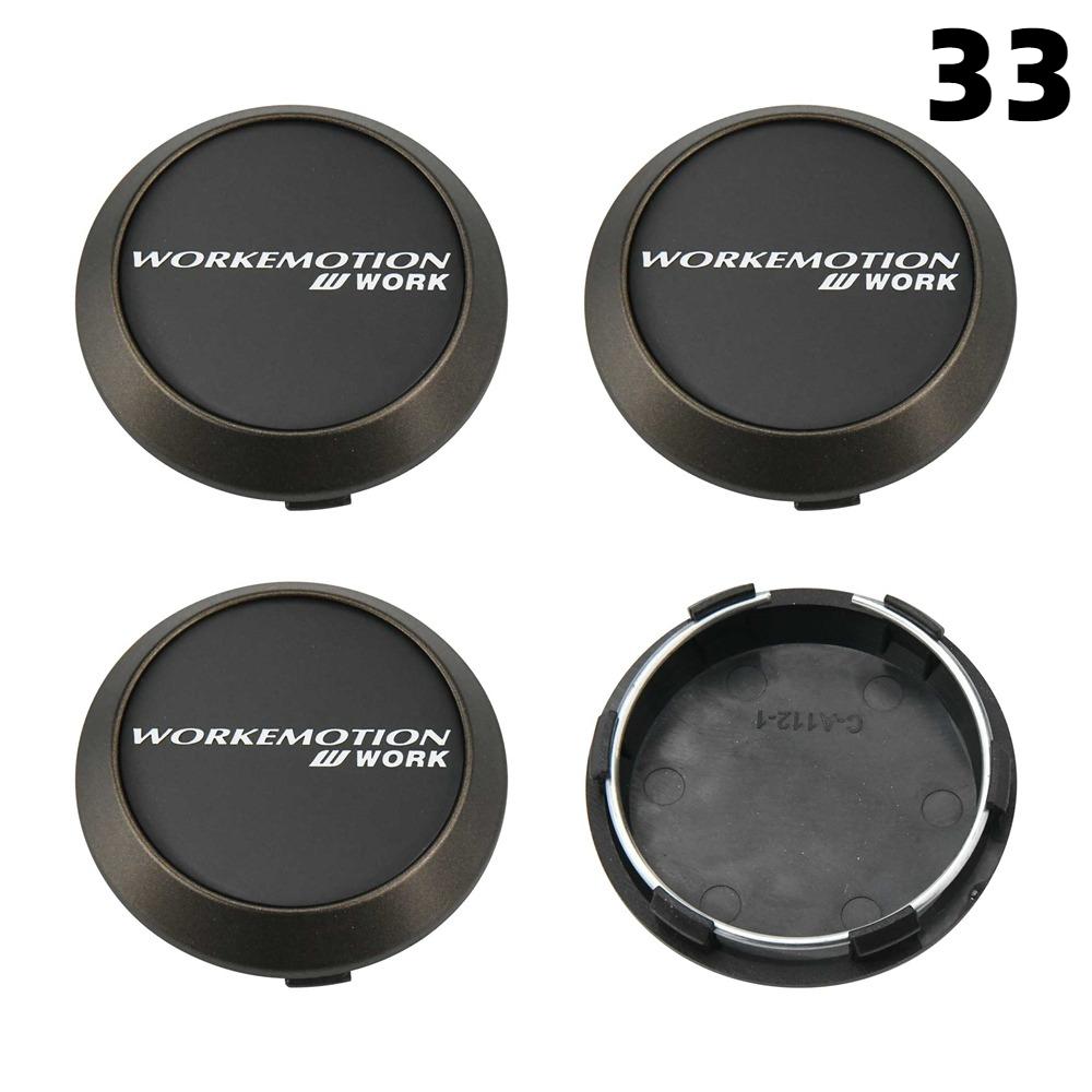 4 STuks Nieuwe 64MM Buiten Diameter / 60MM Binnen Diameter Dop Voor Velgen WORK EMOTION EQUIP MEISTER VS Logo Wielnaafdop Sportauto Velgkap Naafdoppen