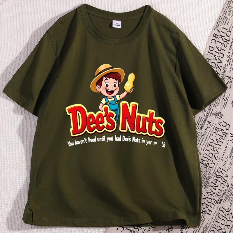 Love Dees Nuts Printed T Shirt Causal Fashion Printed Cotton Tshirt Round Neck Short Sleeve Tee Oversized Tshirt Clothing